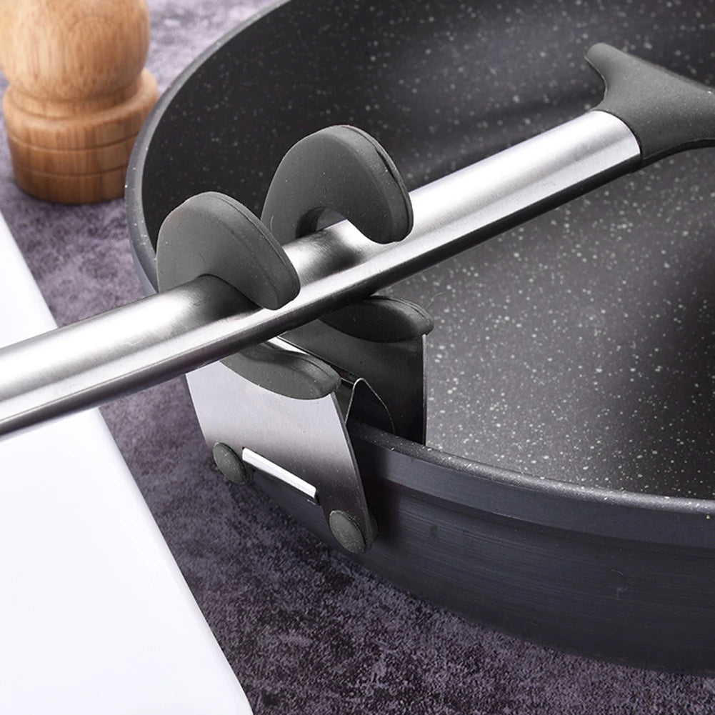 Pince de cuisine spatule latérale clip fonctionnel en acier inoxydable anti-brûlure spatule portable