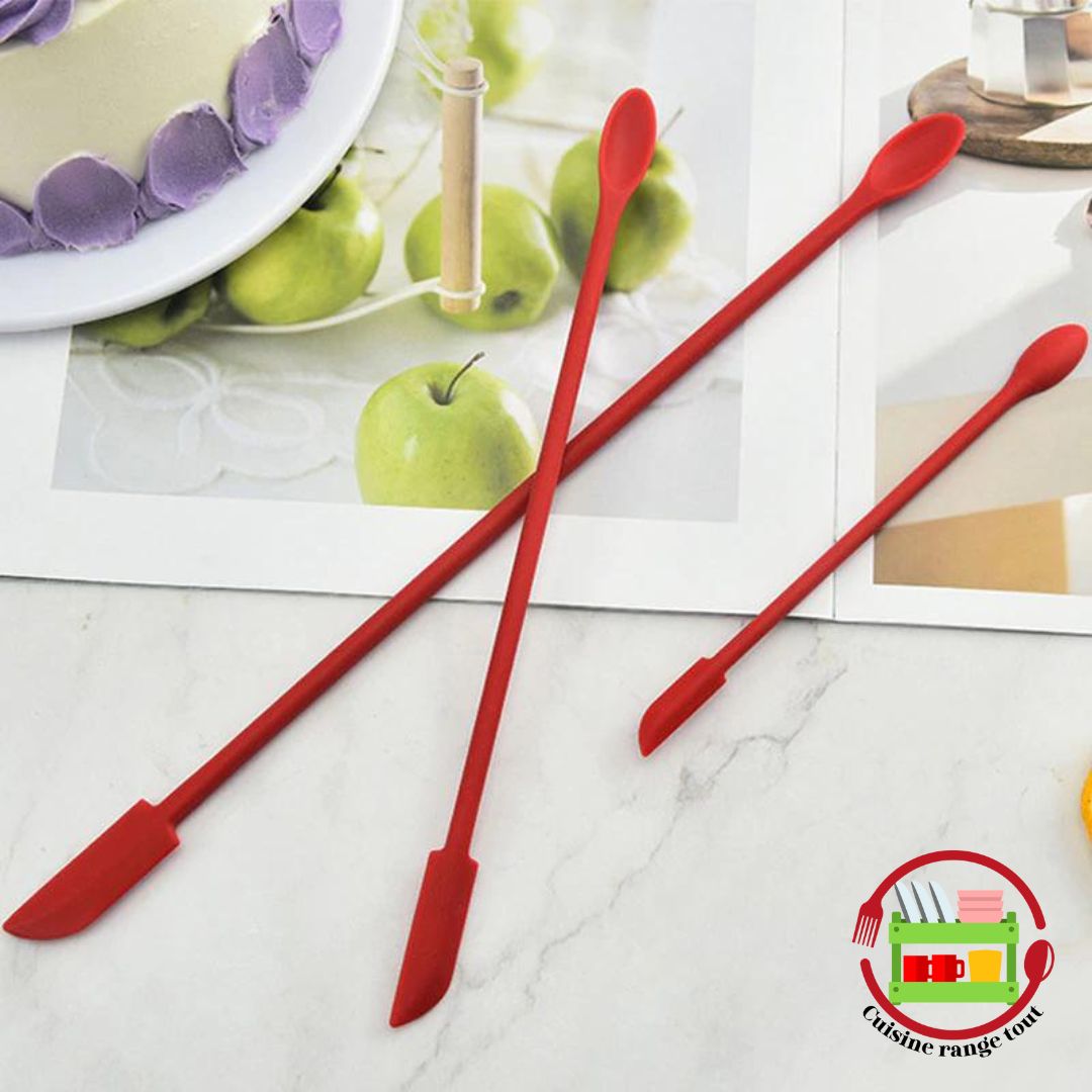 Spatule de cuisine à Double tête en Silicone Flexible